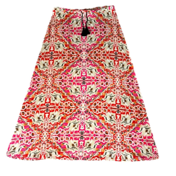 J. Jill Dresses & Skirts - J.Jill Watermelon pink and orange patterned Maxi skirt Size XS